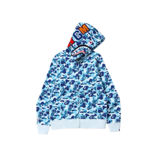 Bape Hoodie Shark Camo Blue
