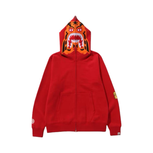 Bape Hoodie Red Tiger