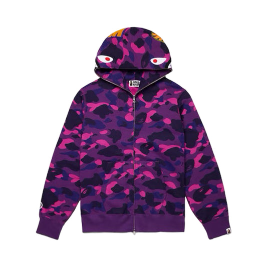 Bape Hoodie Shark Camo Purple
