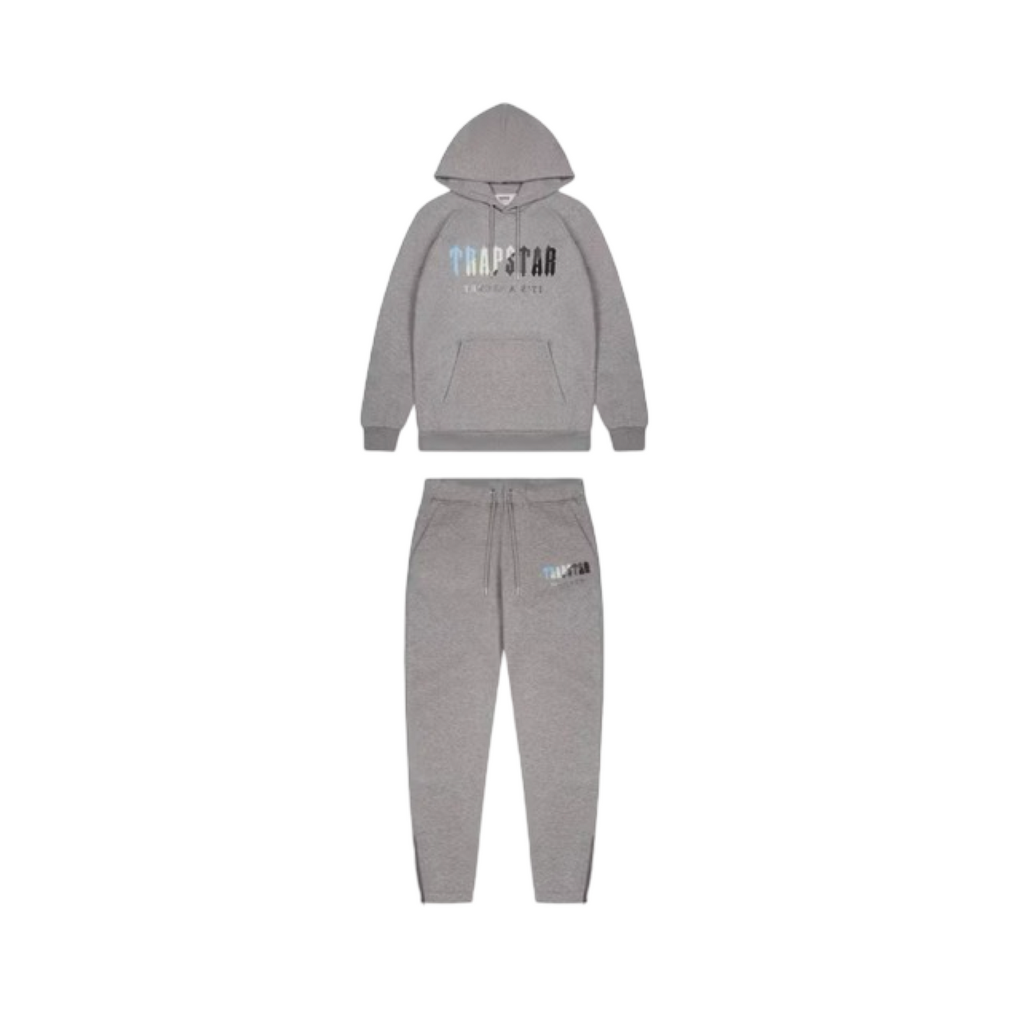 Trapstar Tracksuit Decoded Chenille Hooded Grey/Ice Flavours