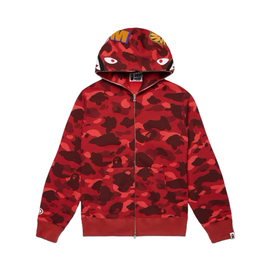 Bape Hoodie Shark Camo Red
